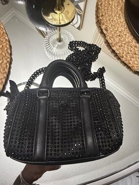 Kurt Geiger Black Studded Crossbody Satchel